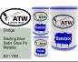 Preview: Dodge, Sterling Blue Satin Glow Pri Metallic, B2 / YB2: 500ml Lackdose + 500ml Klarlack + 250ml Härter - Set, von ATW Autoteile West.